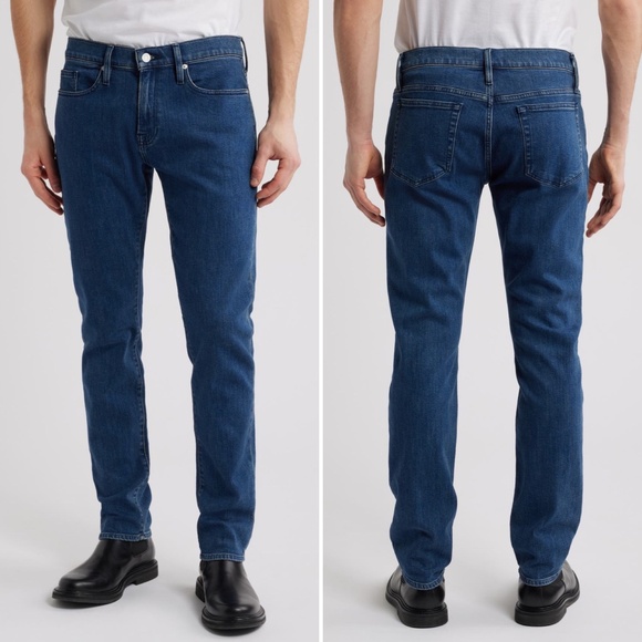 🌼FRAME DENIM🌼 Men's Le Homme Slim Dark Blue Skinny Jeans, Size 33 - Picture 1 of 8